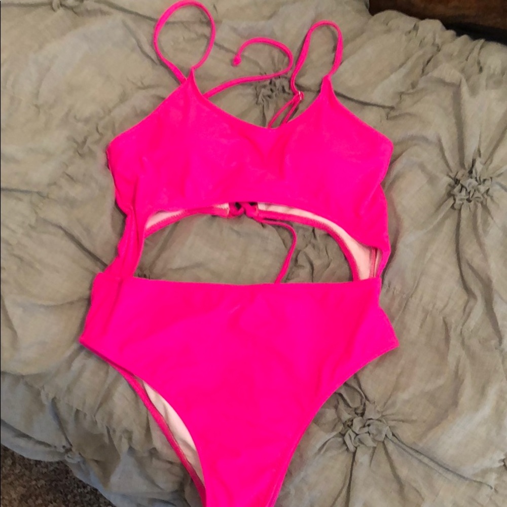 Hot pink one piece